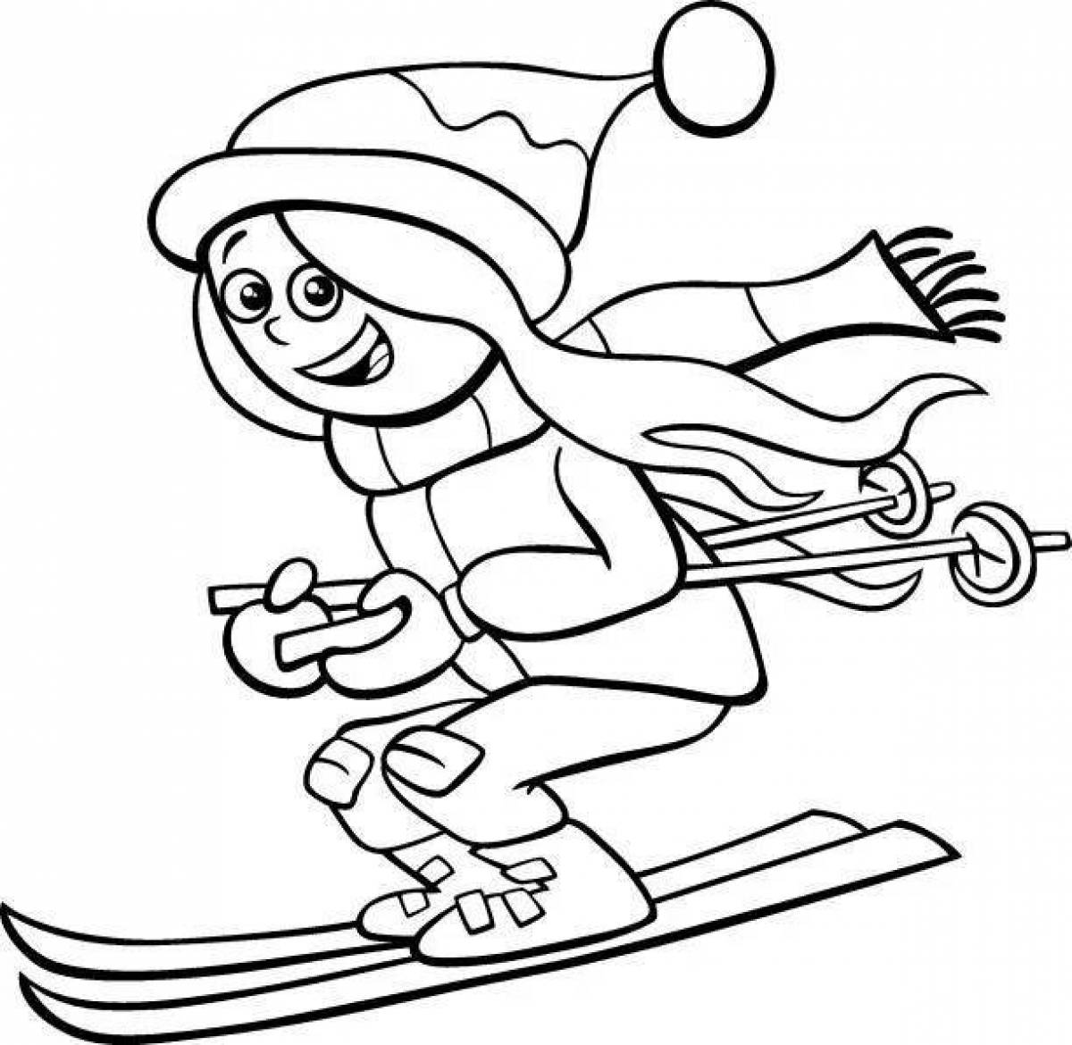 Фото Девочка на лыжах #14