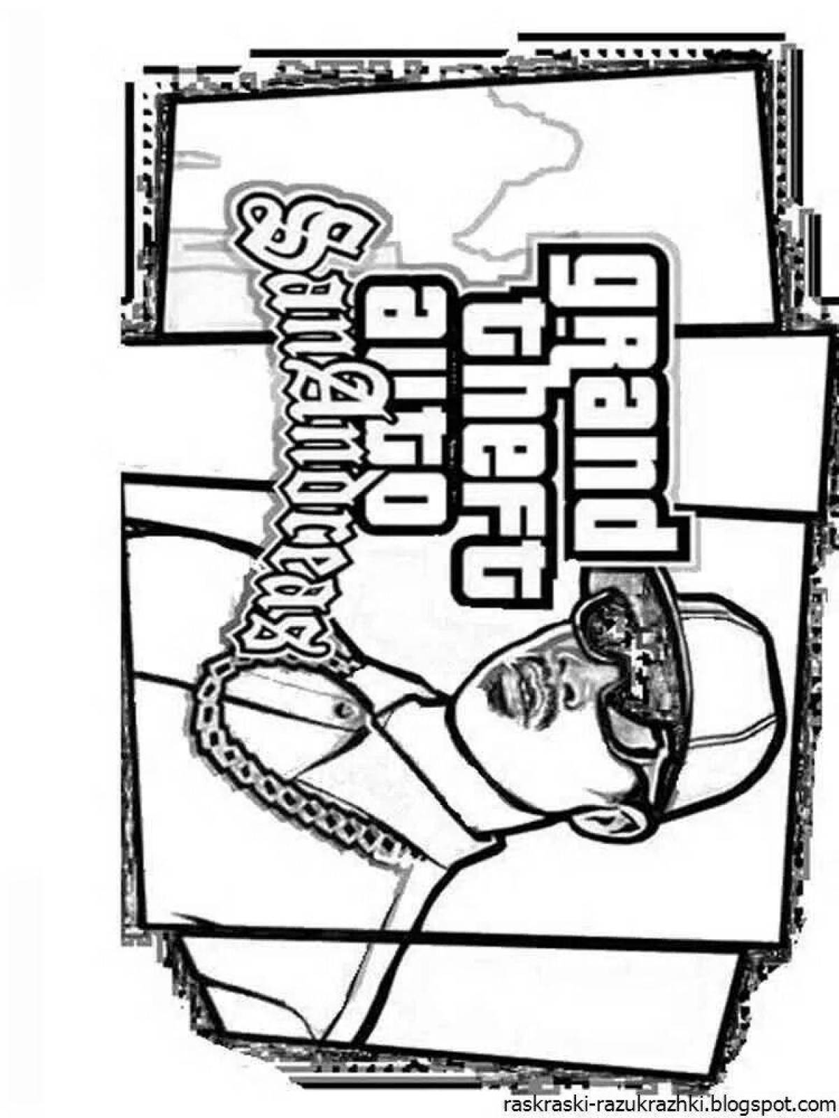 Charming jel from gta 5 coloring book