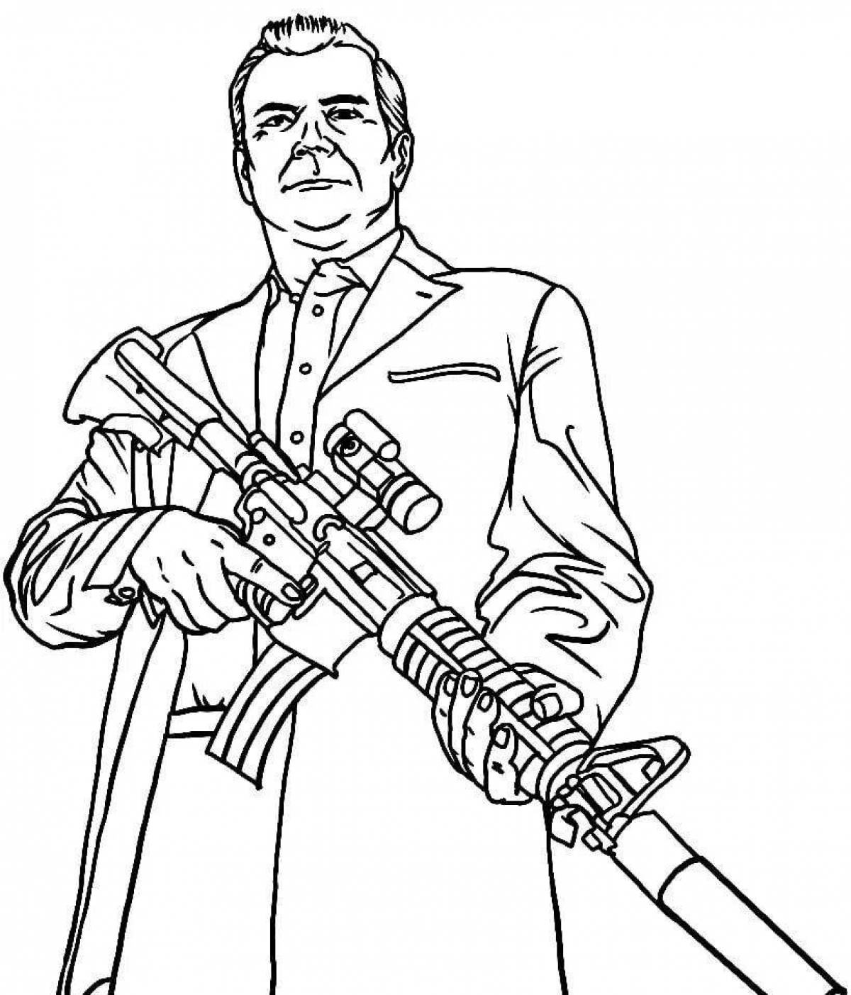 Fancy jel from gta 5 coloring book