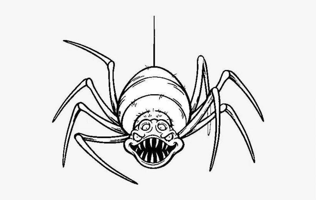 Фото Стильная раскраска паука thomas exe