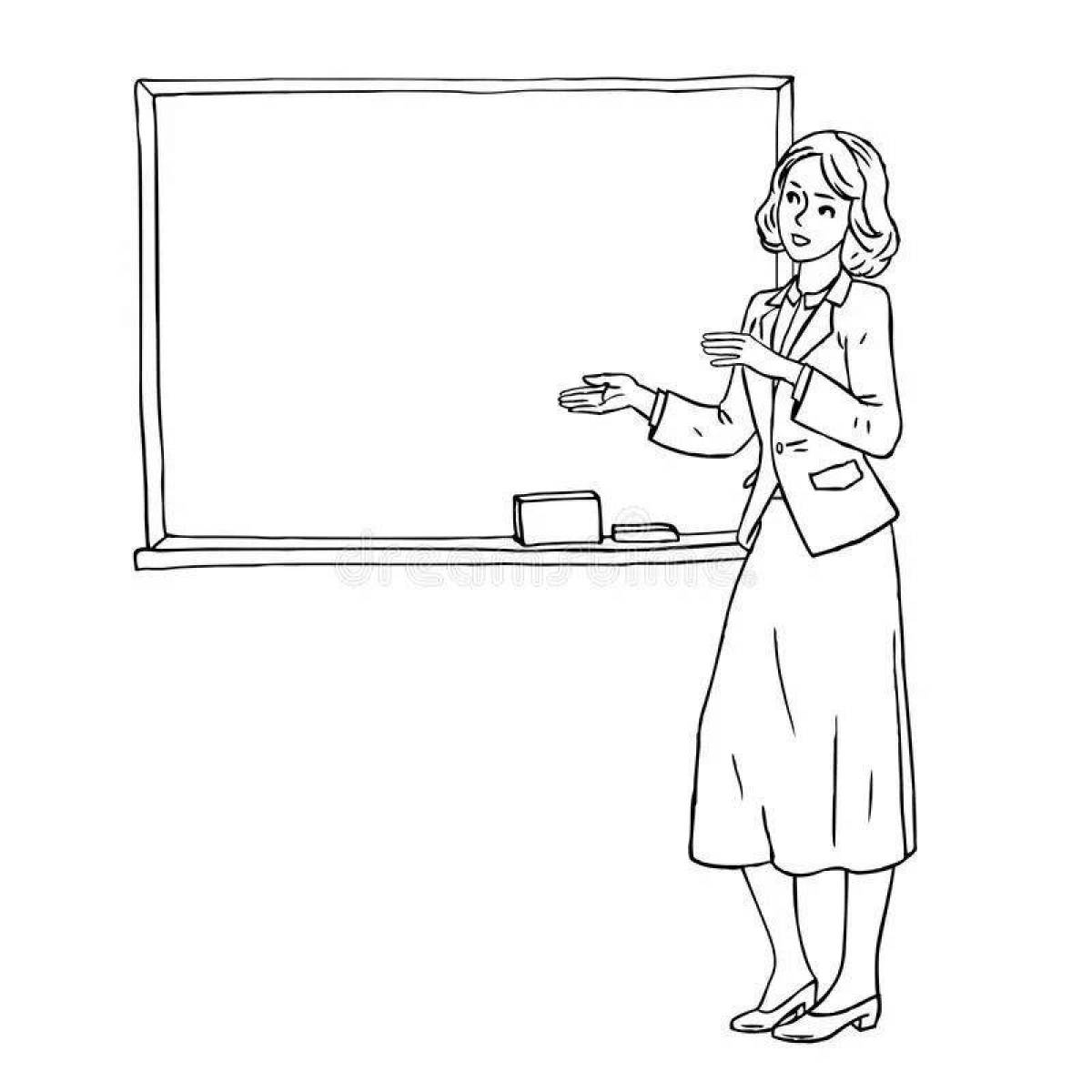 Teacher at blackboard #10