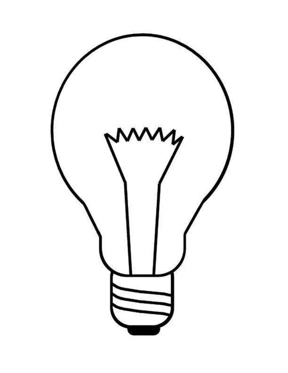 Creative light bulb coloring for kids