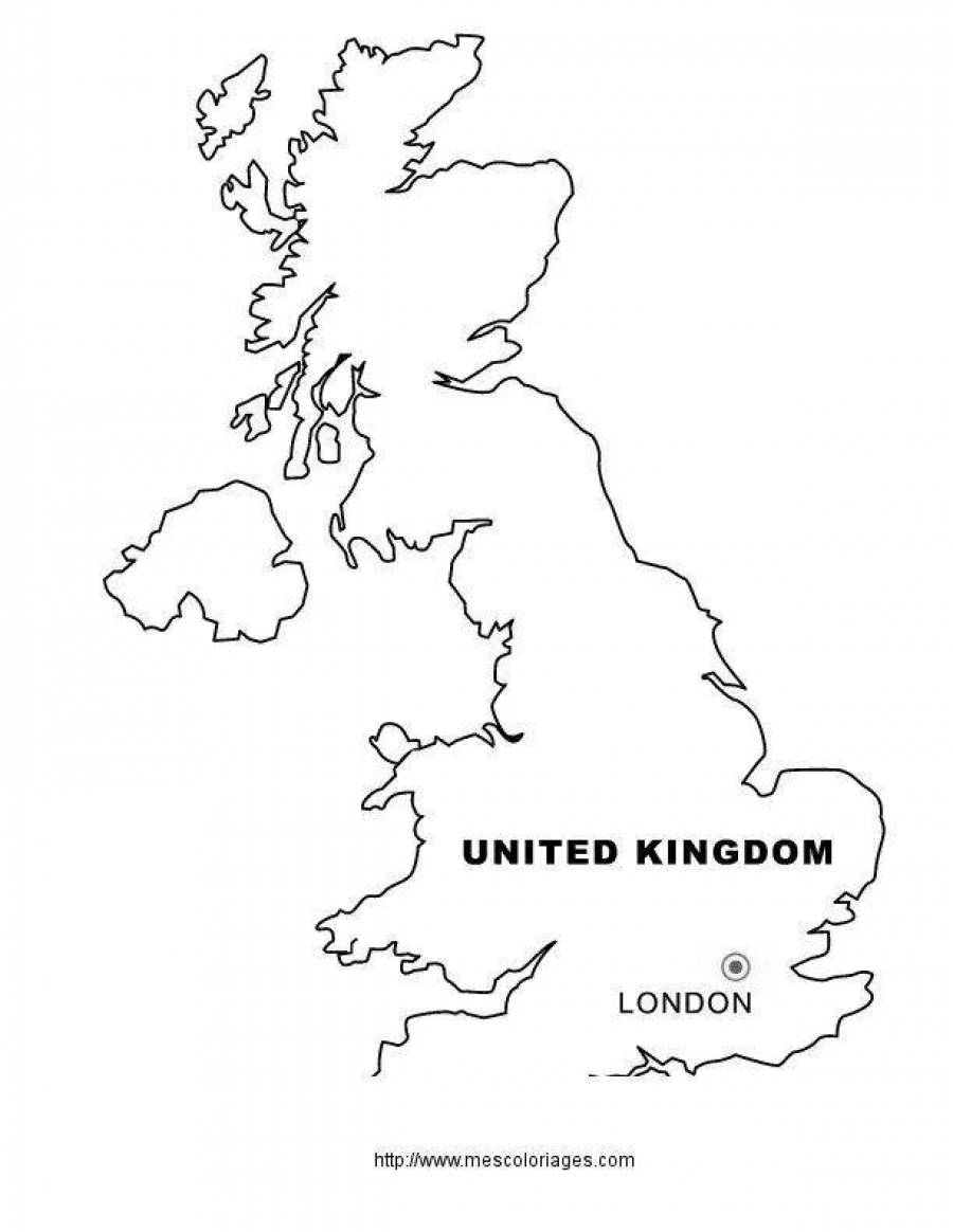Карта великобритании рисунок
