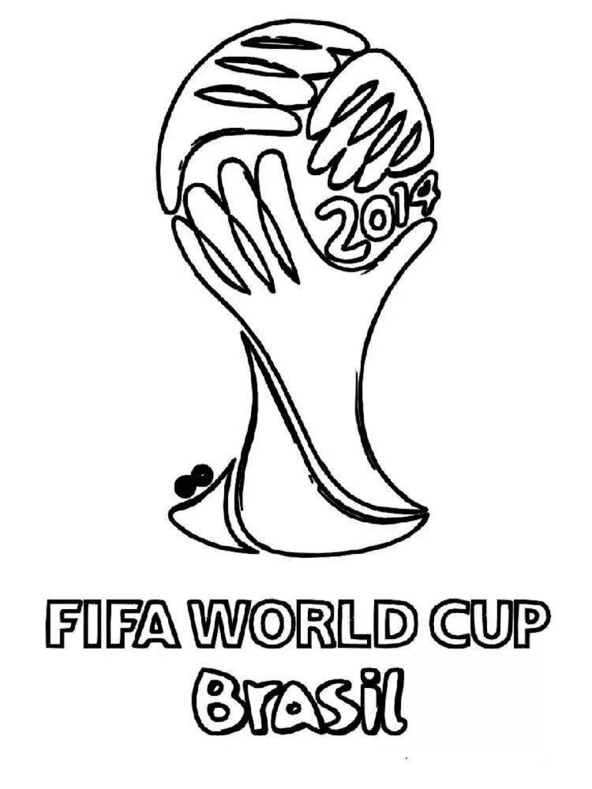Кубок мира по футболу разукрашка