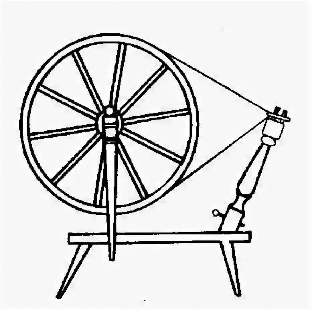Рисунок прялки. Прялка. Прялка раскраска. Веретено раскраска. Прялка рисунок.