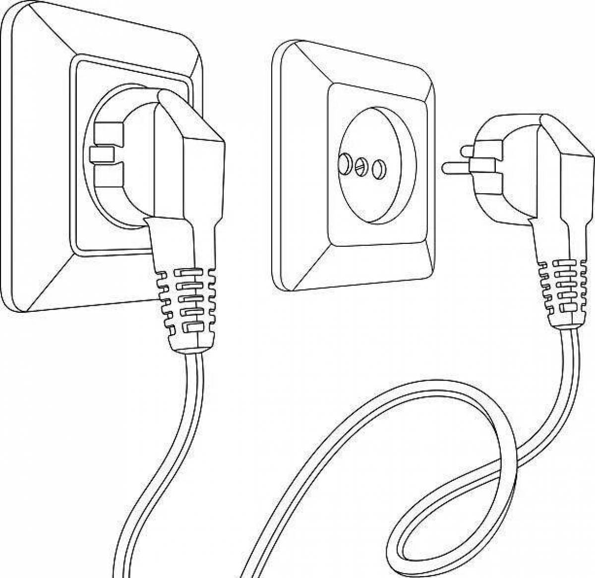 Как нарисовать розетку электрическую