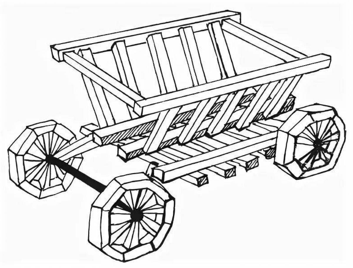 Как нарисовать тележку