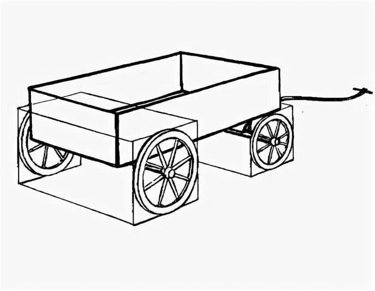 Как нарисовать тележку