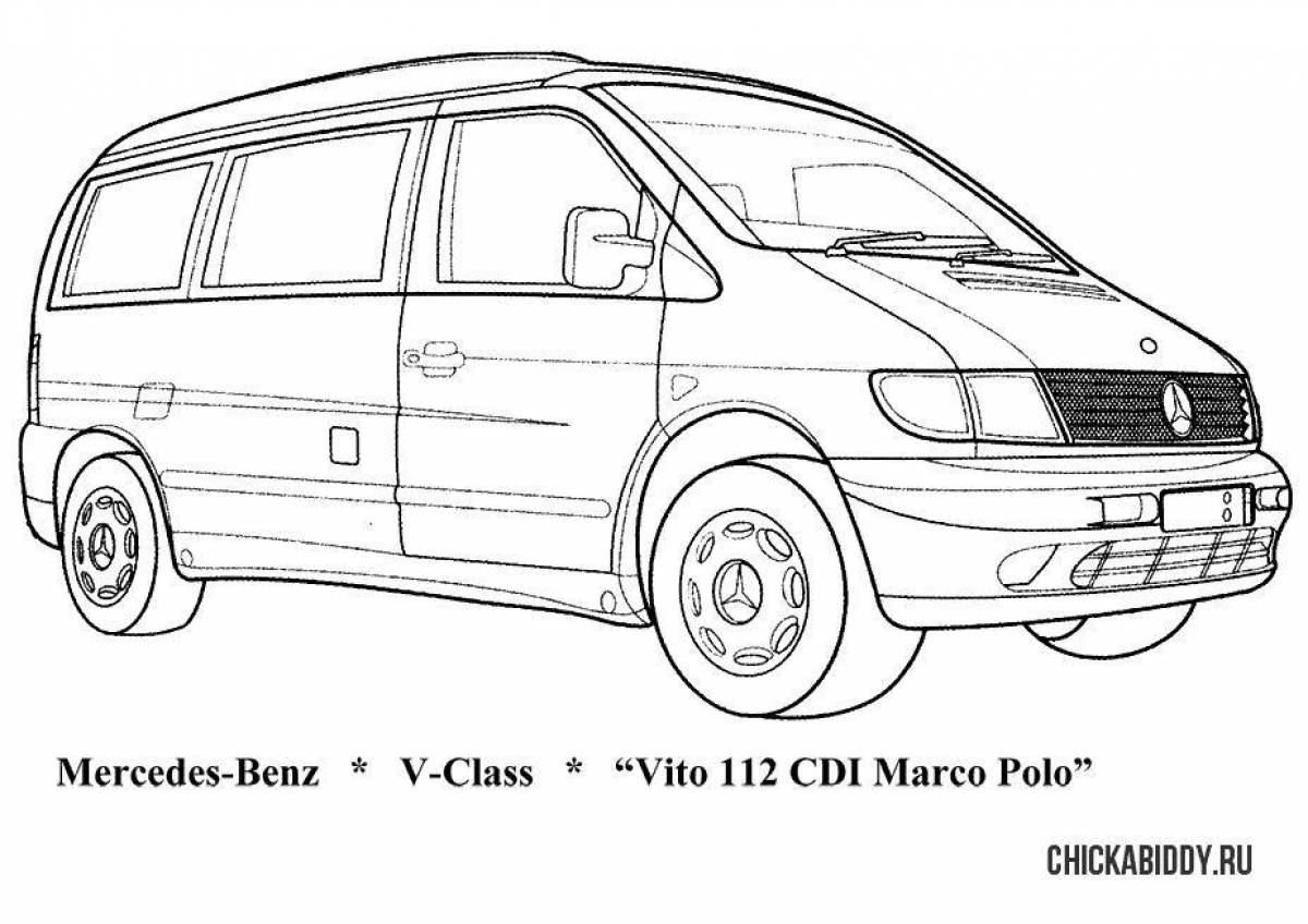 Как нарисовать минивэн мерседес