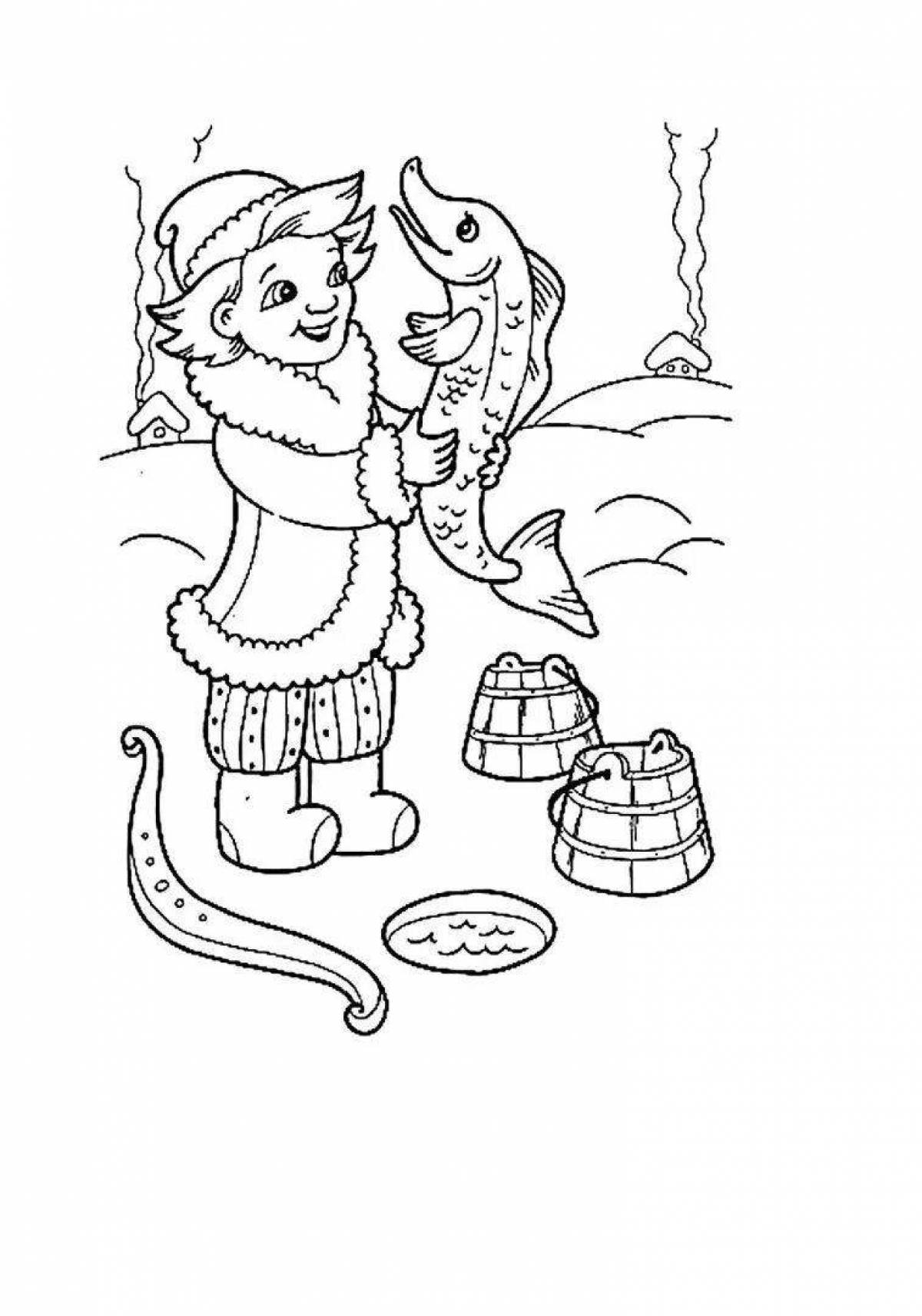 Splendorous coloring page fairy tale by pike