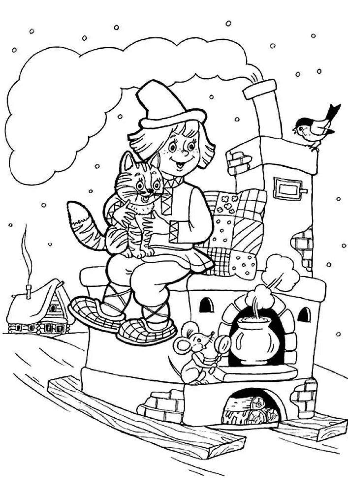 Luxury coloring book pike tale