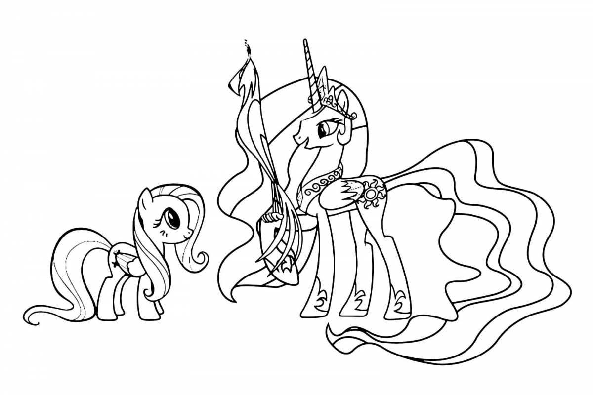 Fun coloring princess May little pony
