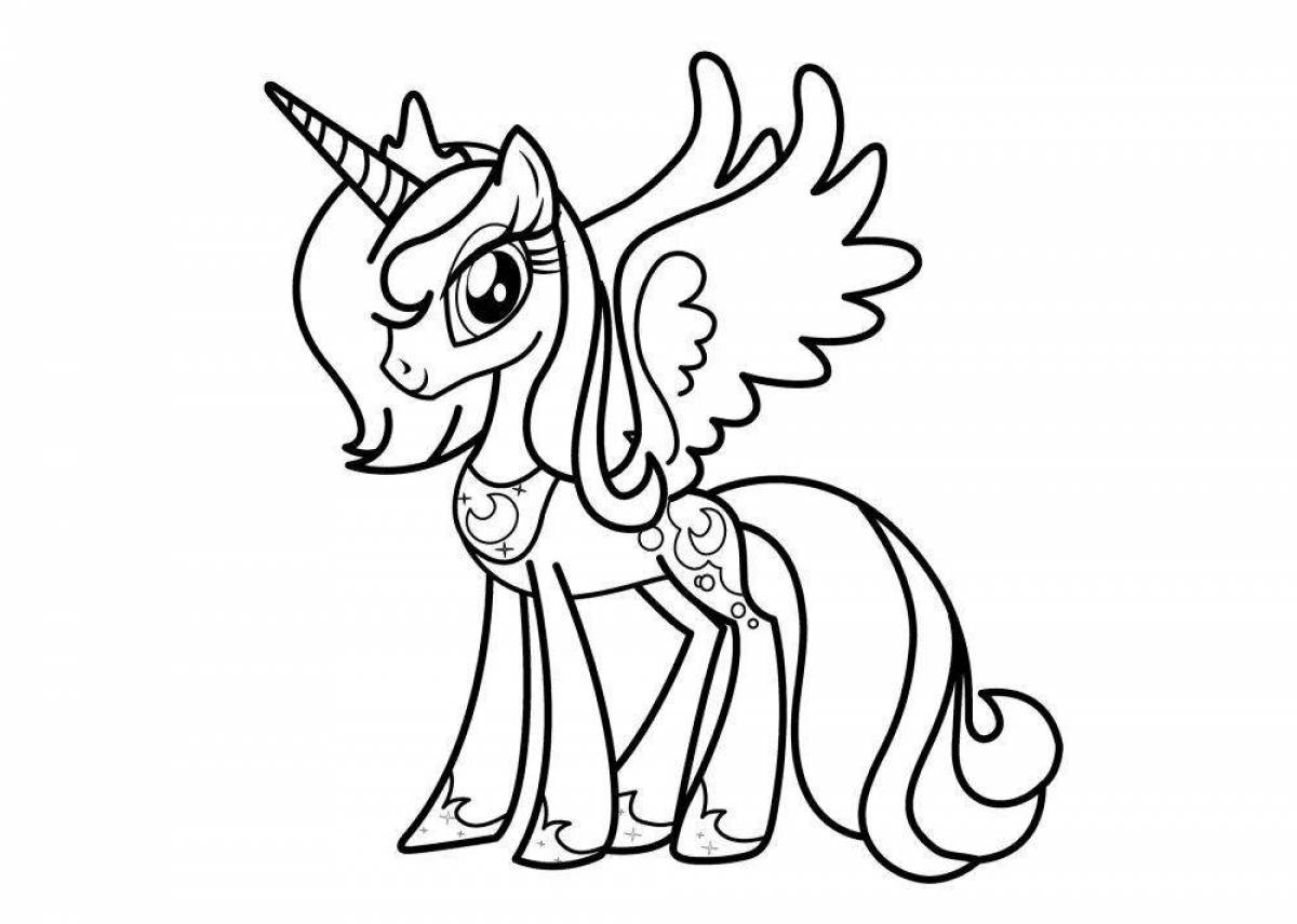 Princess mae little pony glitter coloring book