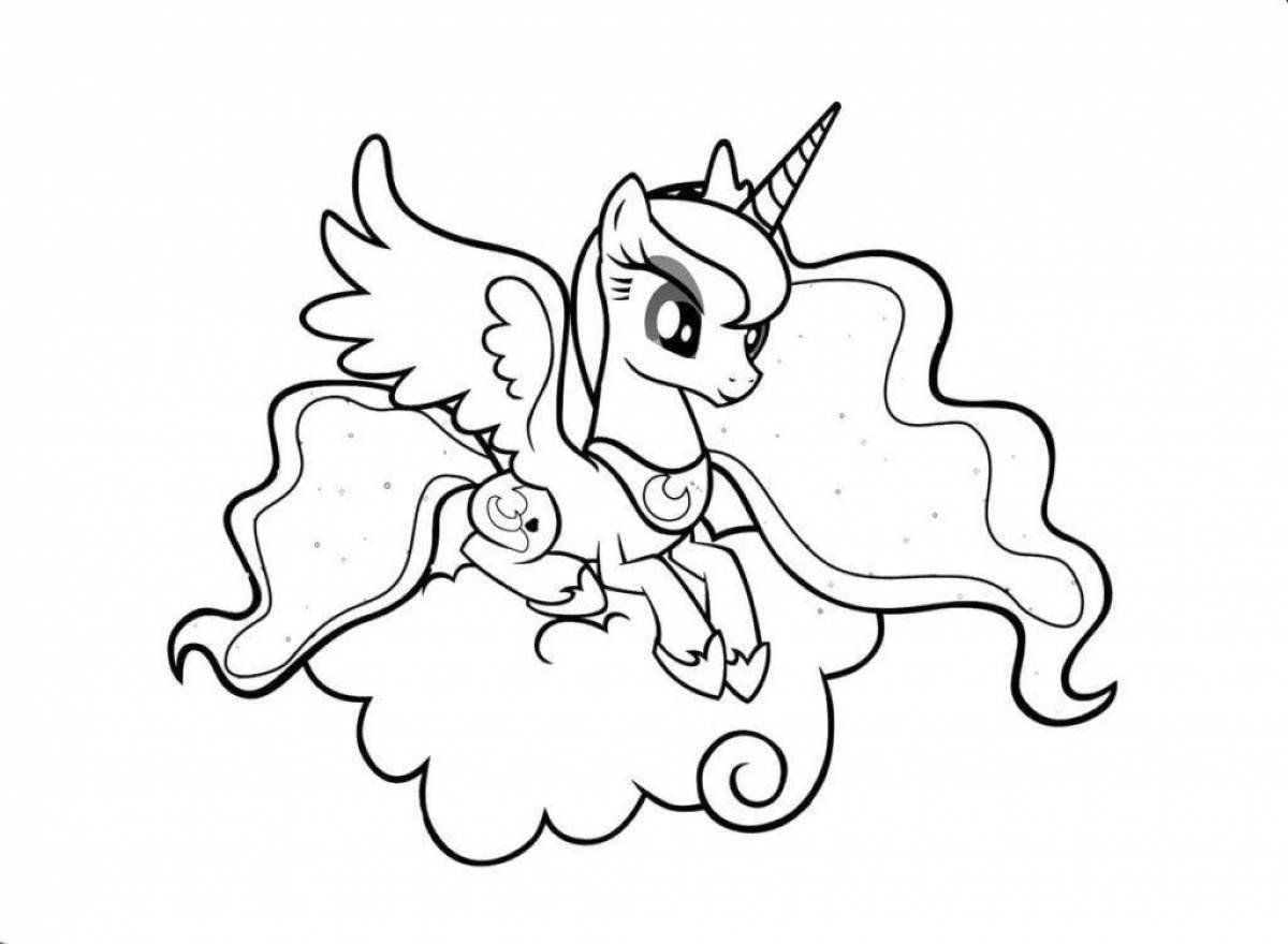Princess Mae Little Pony Shiny Coloring Page