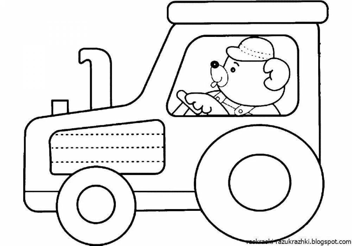Sparkling cars coloring book for 3 year olds