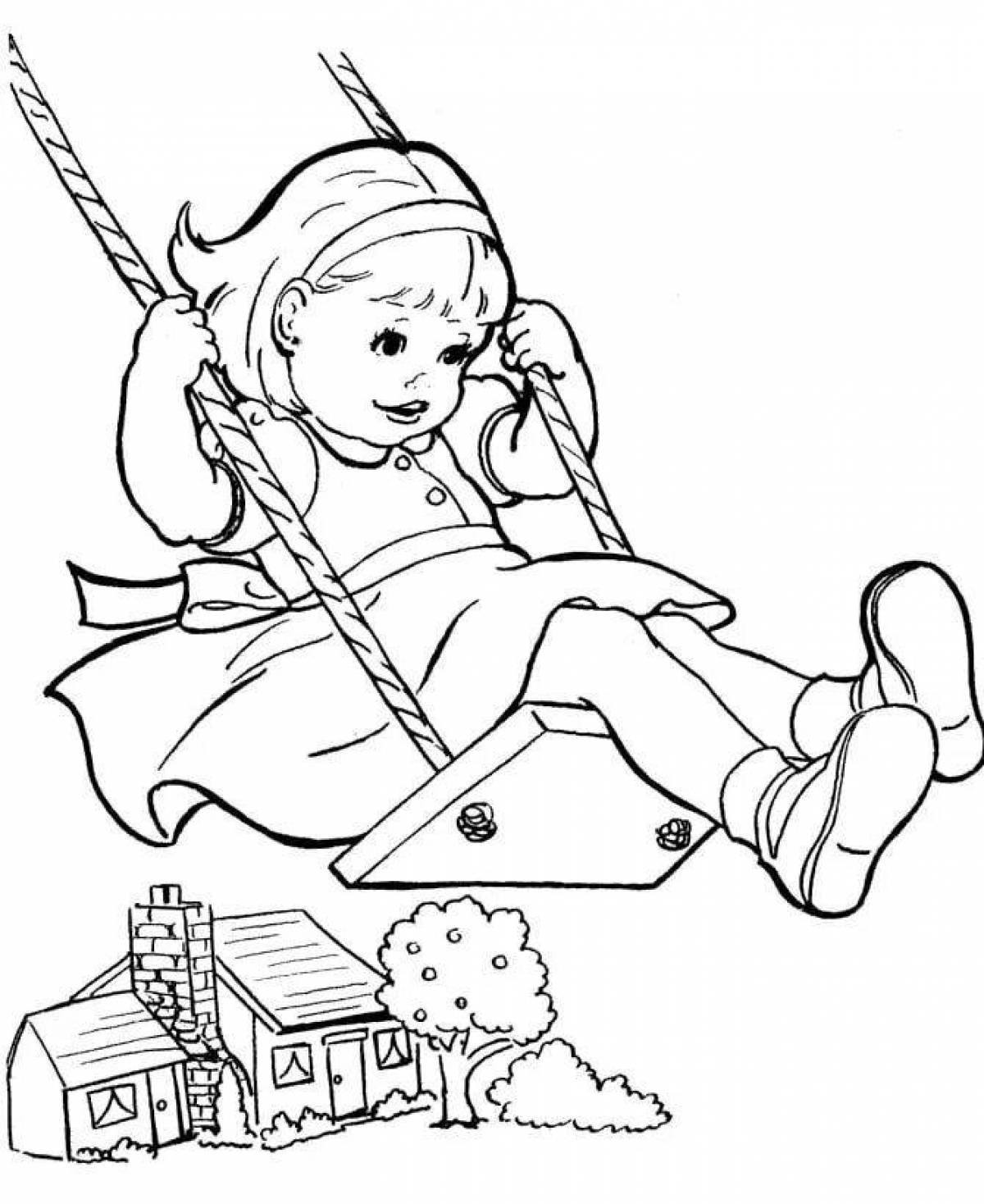 Coloring page magical childhood