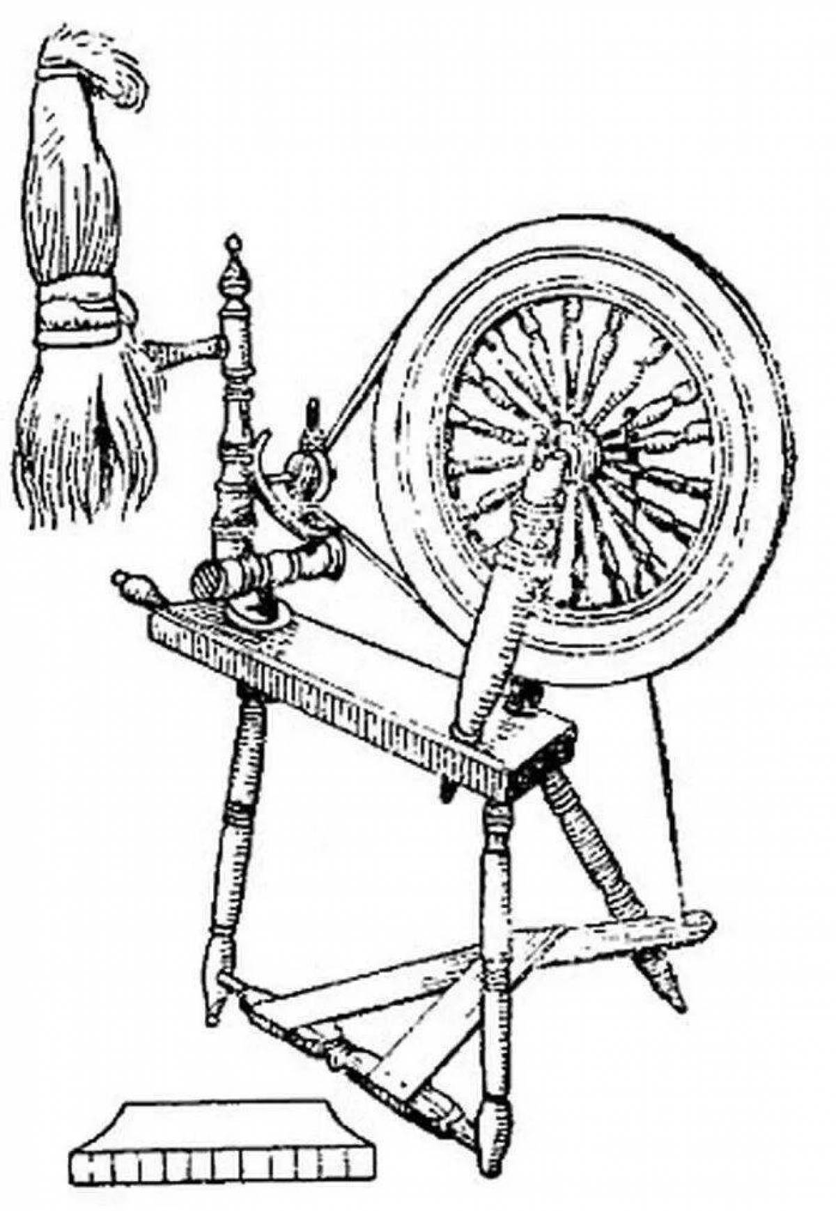 Coloring shining spinning wheel