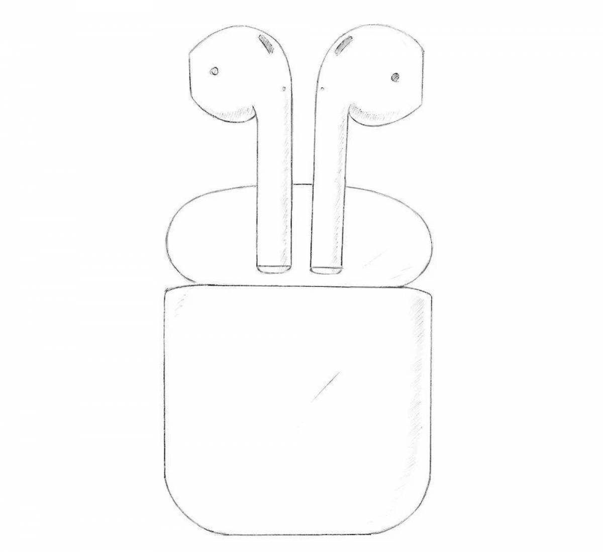 Airpods coloring with color splashes