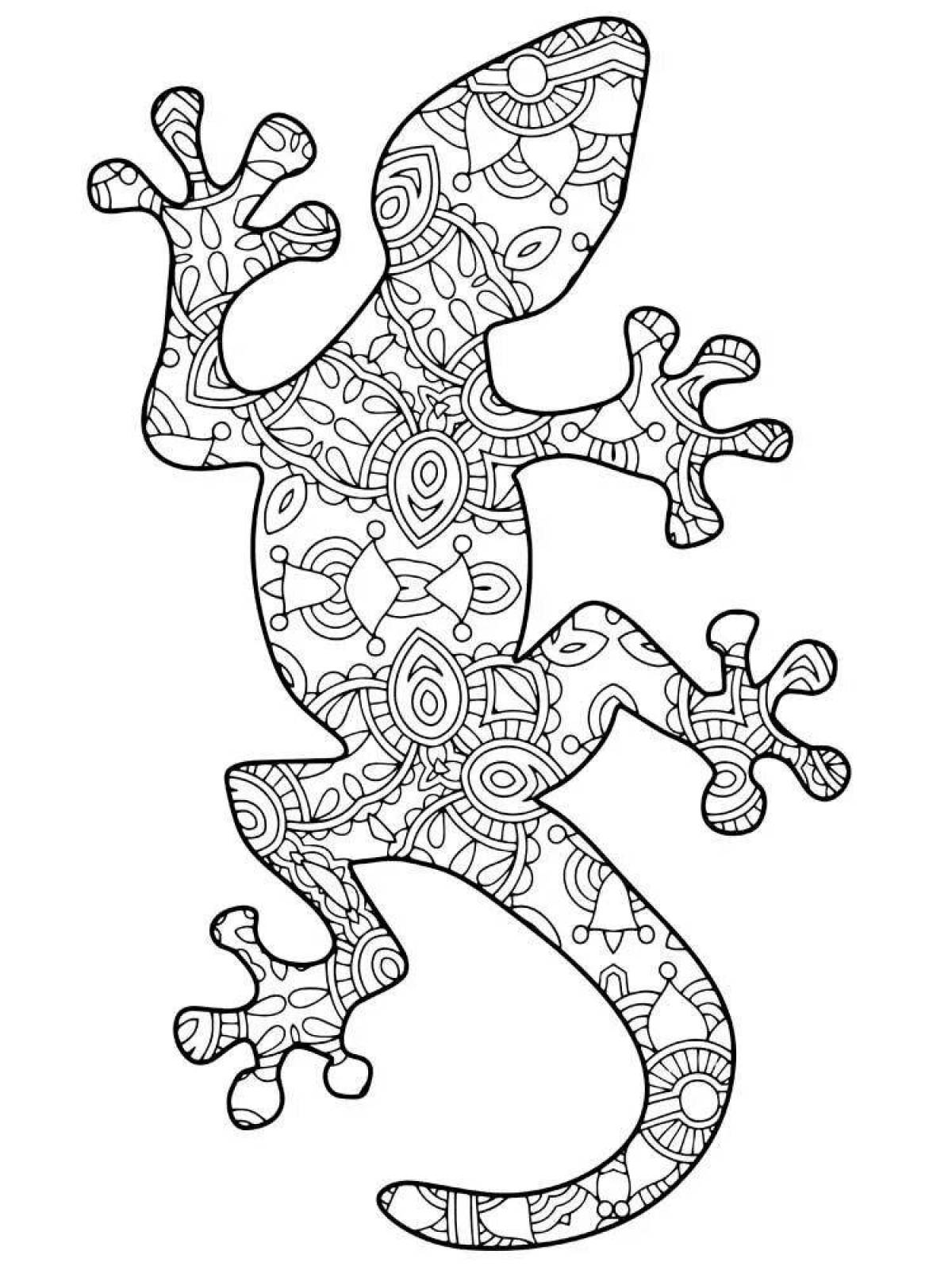 Great lizard coloring book