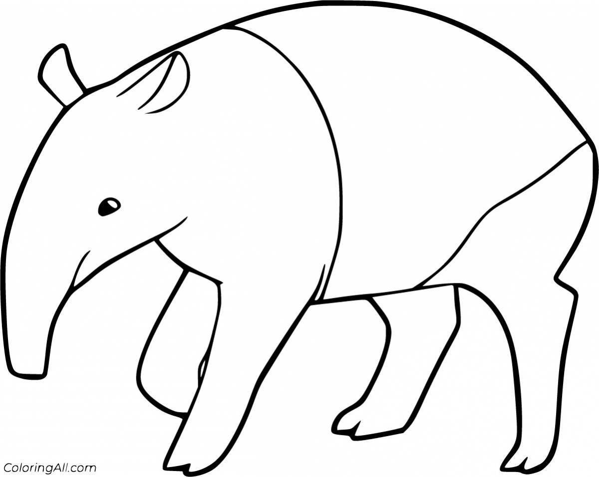 Coloring page magnificent tapir