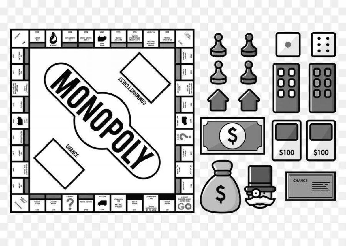 Монополия: распечатать игровое поле и деньги, и карточки