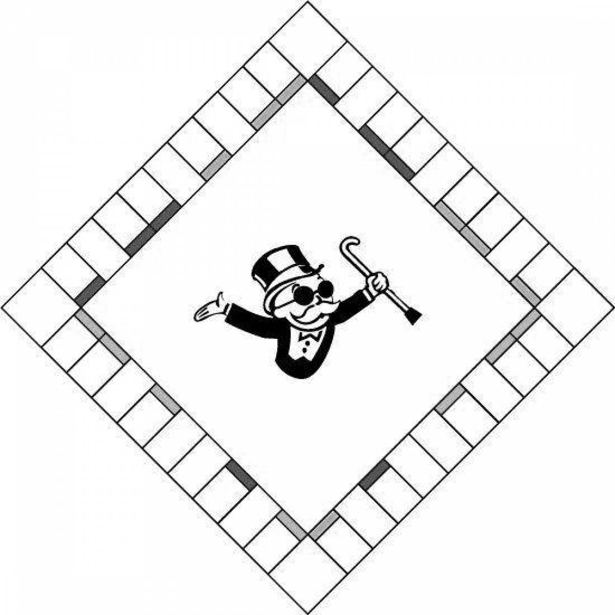 Фото Color-radiant monopoly coloring page