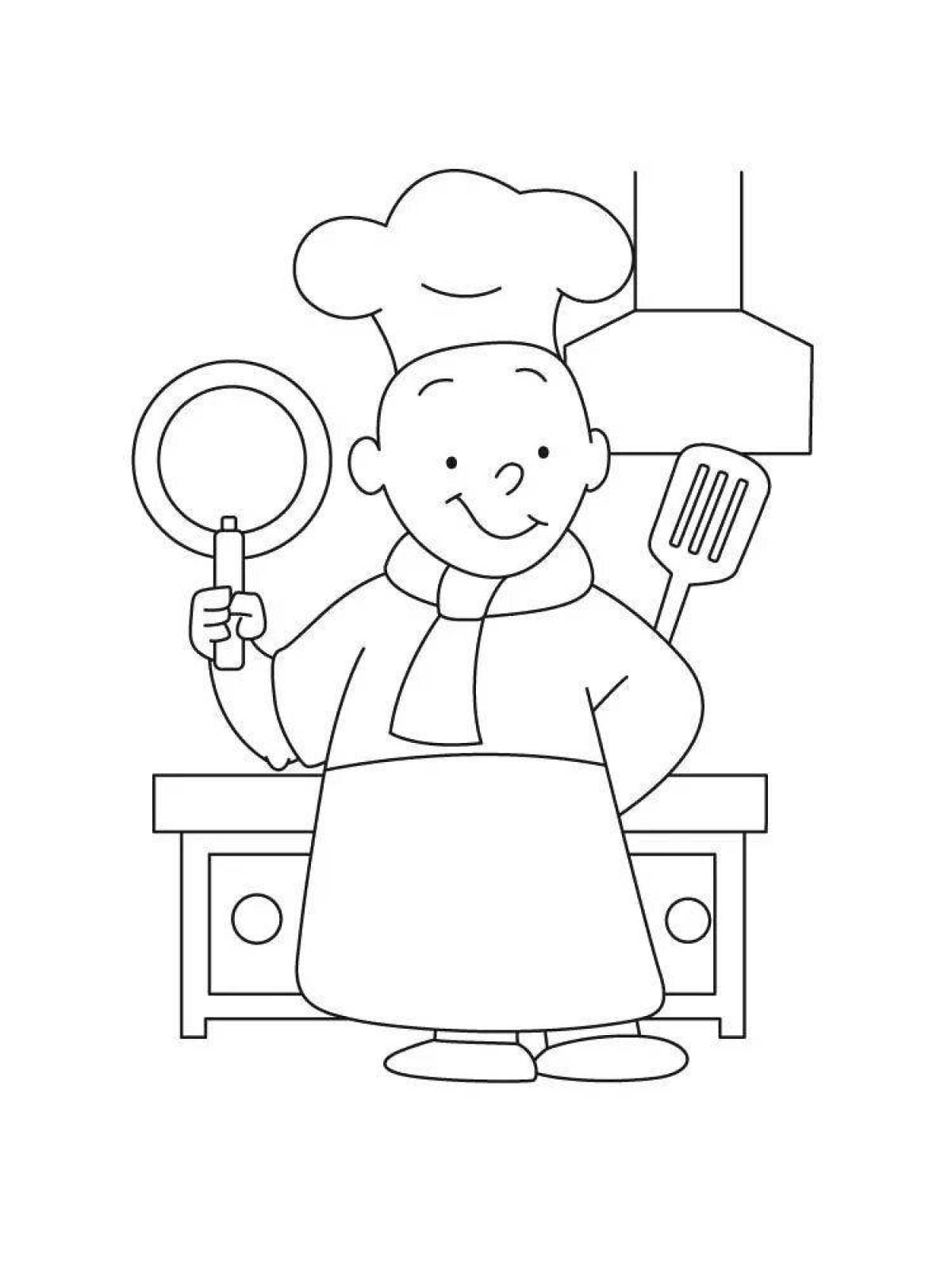 Cook coloring 