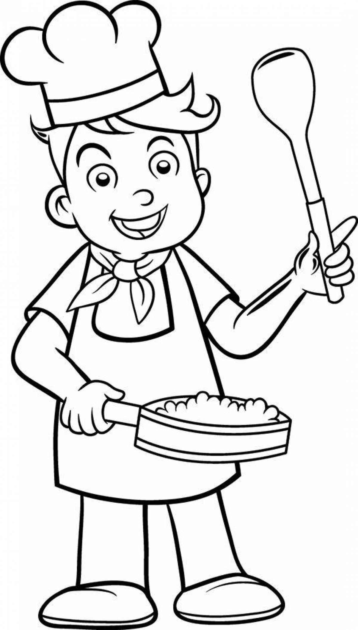 Cook's exciting coloring book