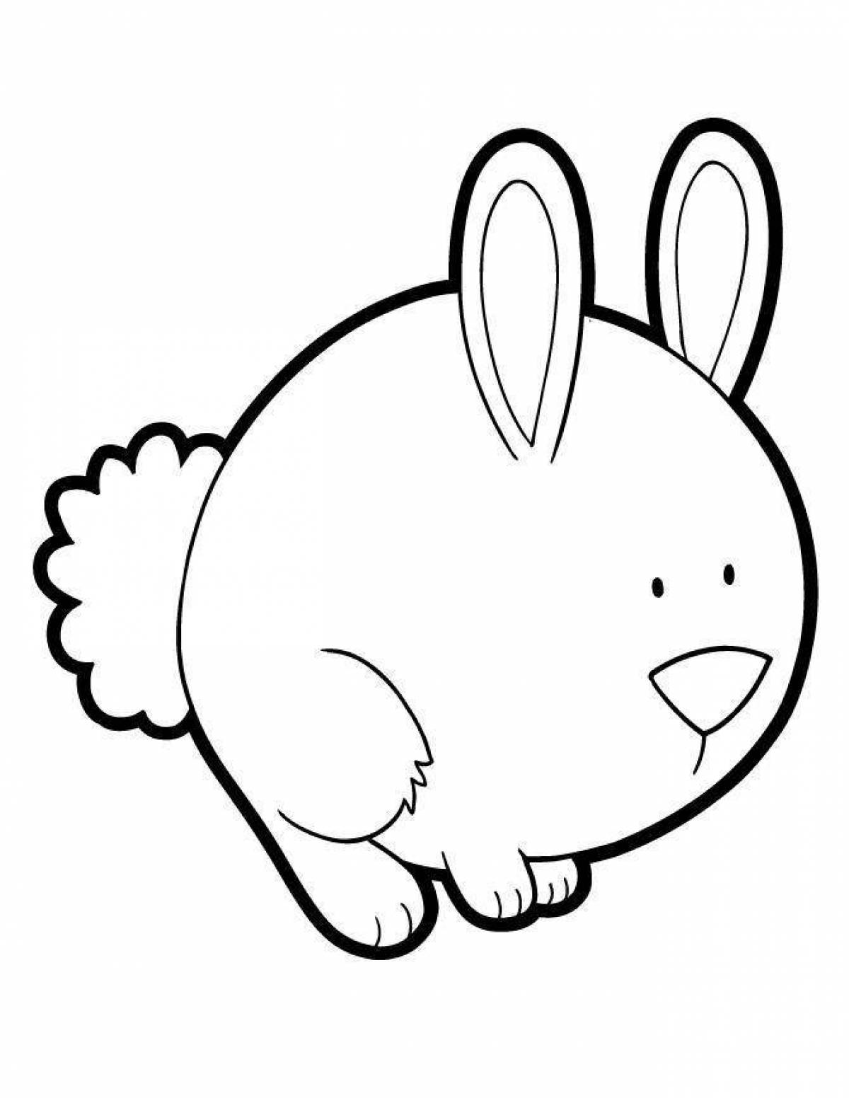 Animated rabbit coloring book
