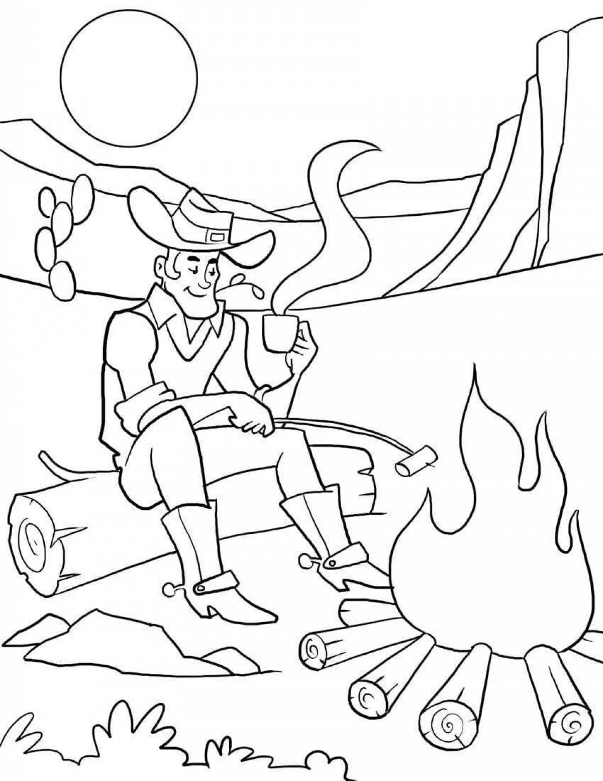 Flint's playful coloring page
