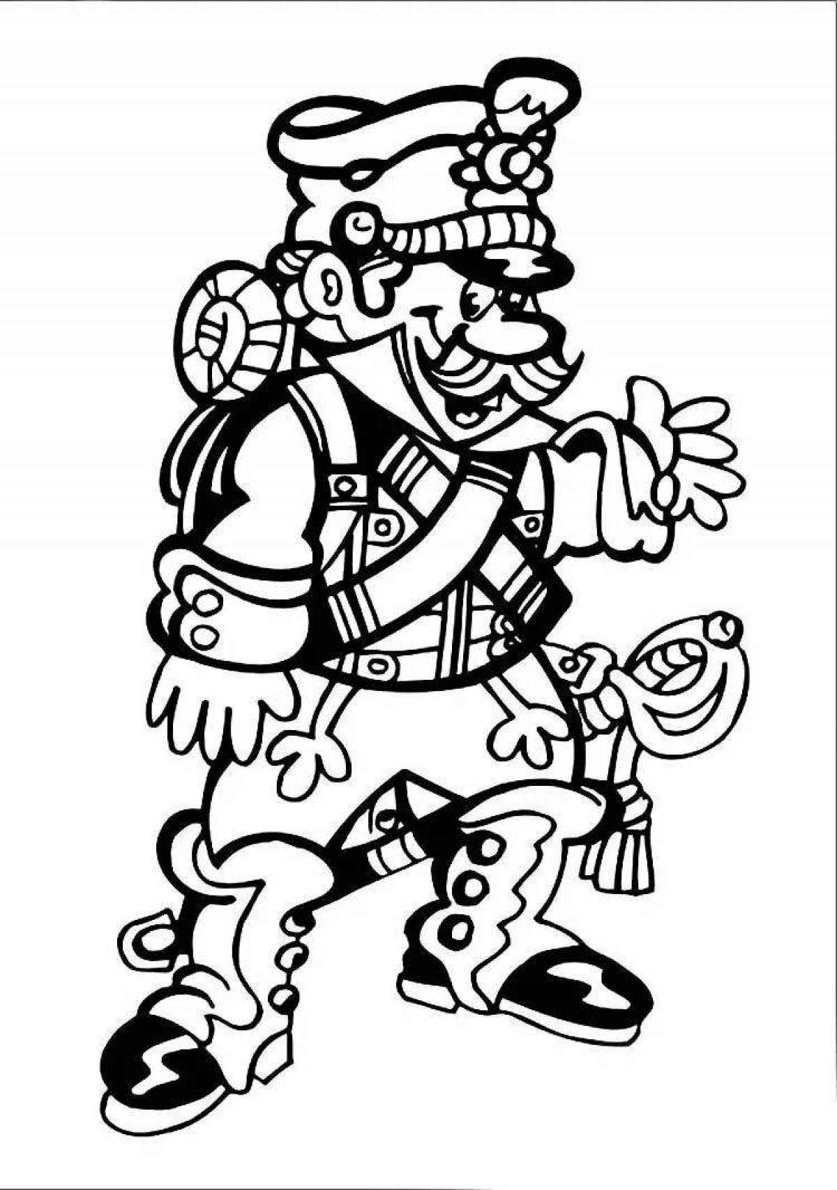 Coloring page charming flint