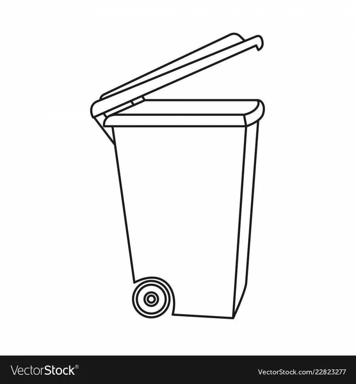 Regal trash can coloring page