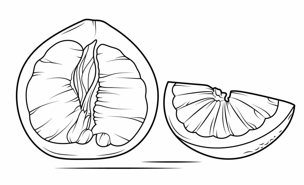 Sweet grapefruit coloring page