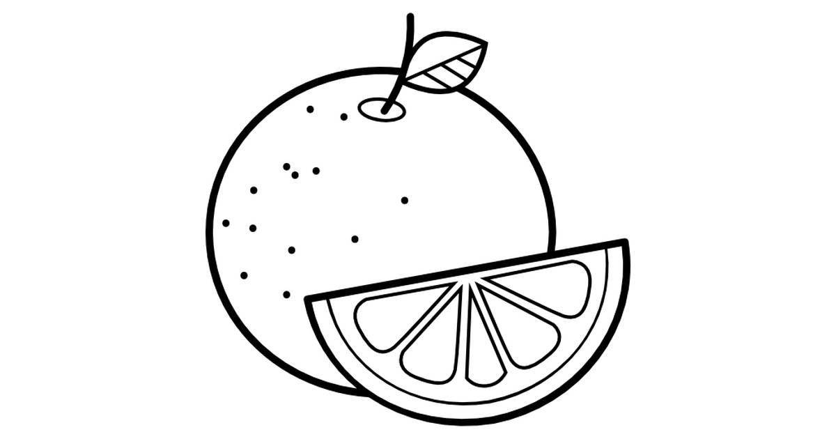 Refreshing grapefruit coloring page