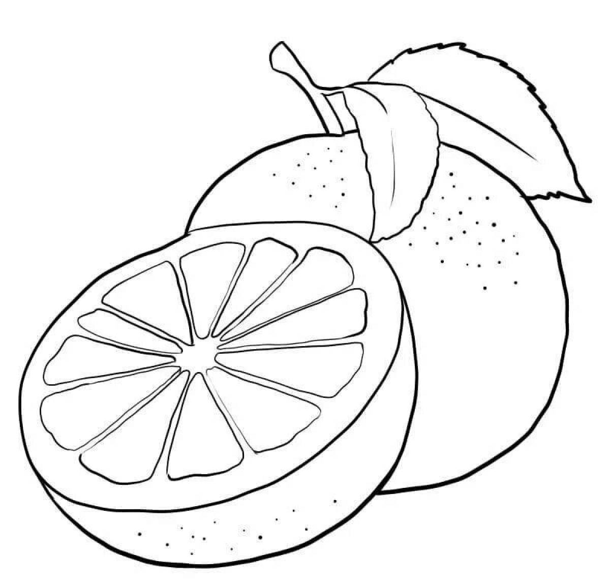 Coloring page hypnotic grapefruit