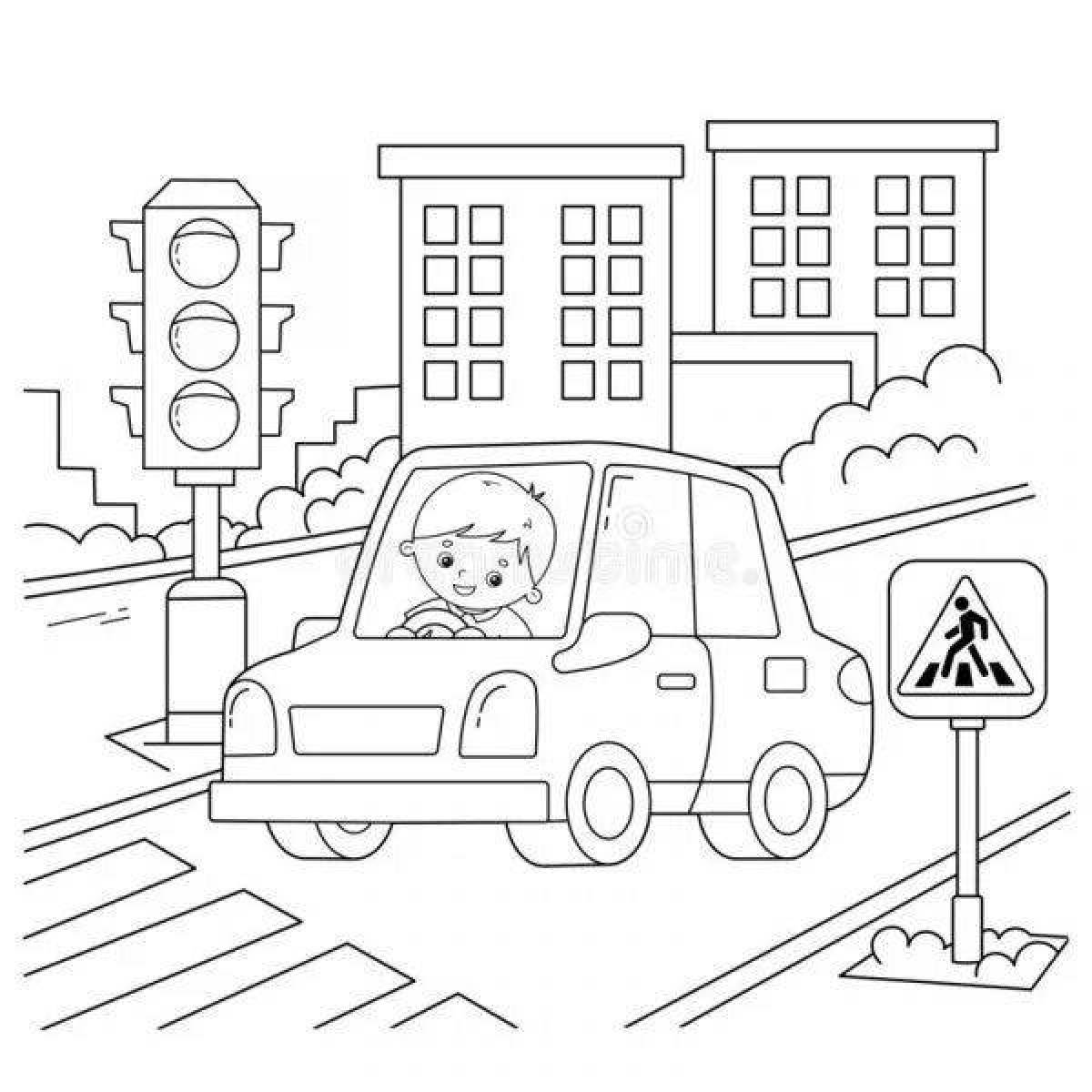 Фото Веселая раскраска для пешеходов