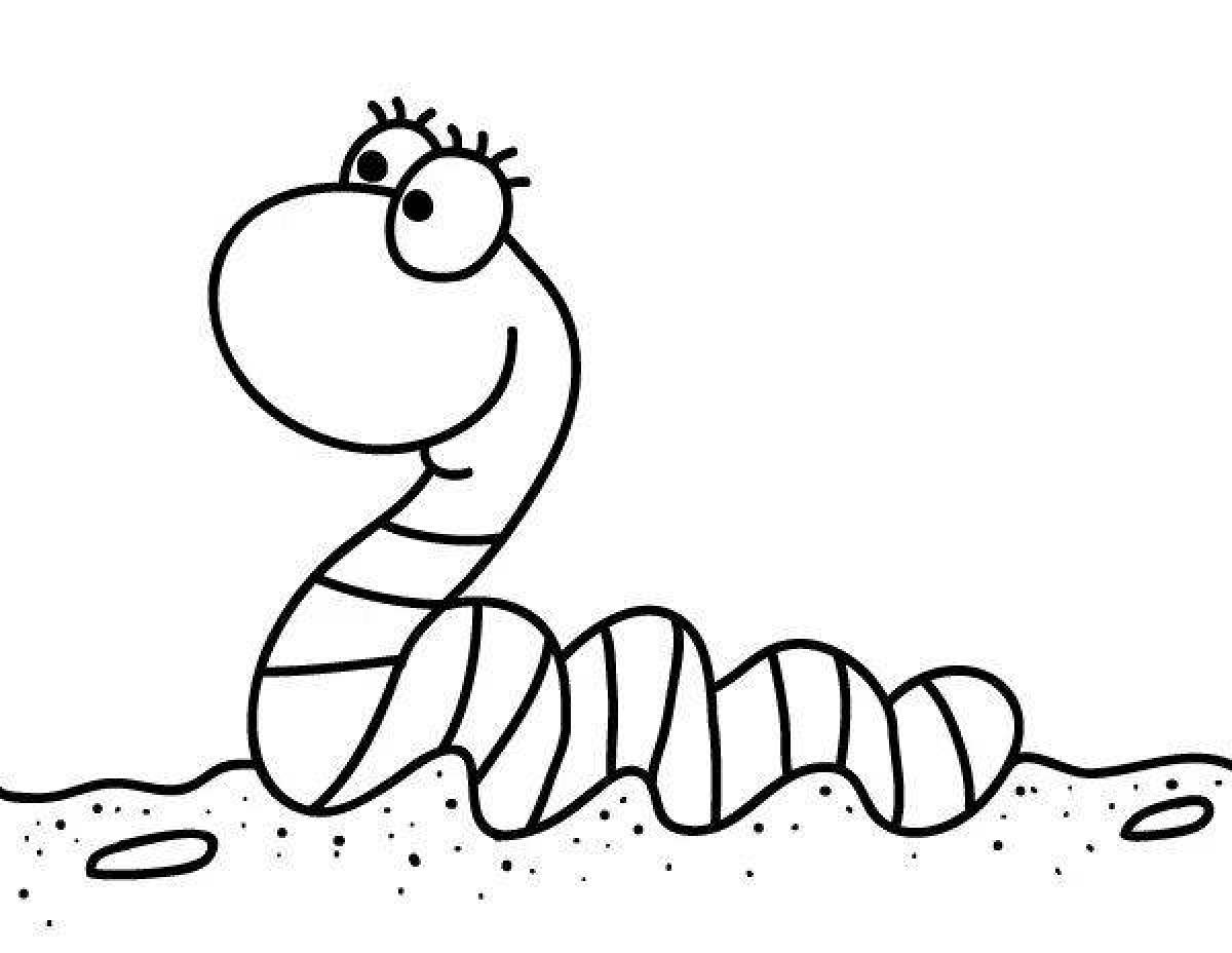 Animated coloring worms