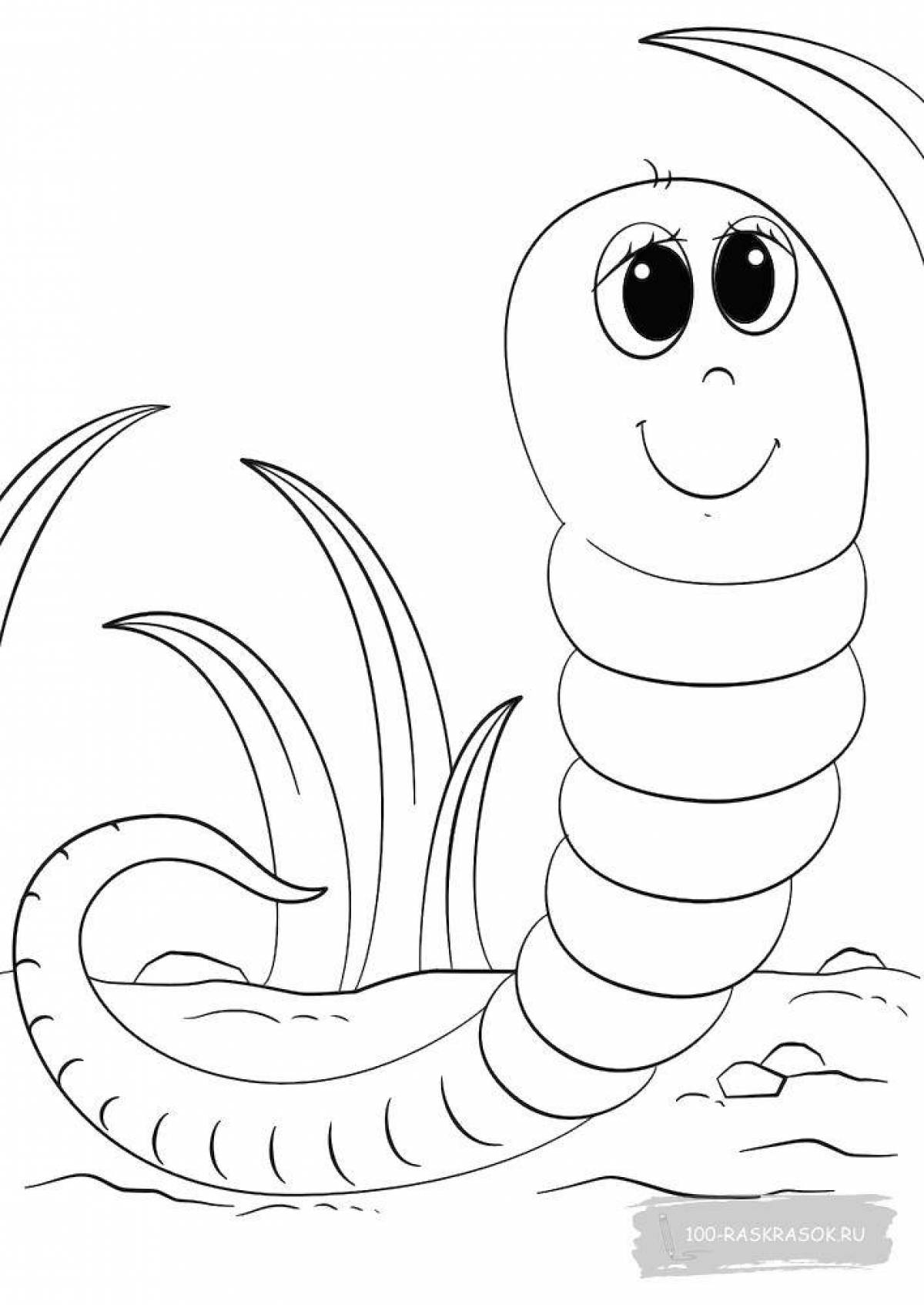 Fun coloring worms