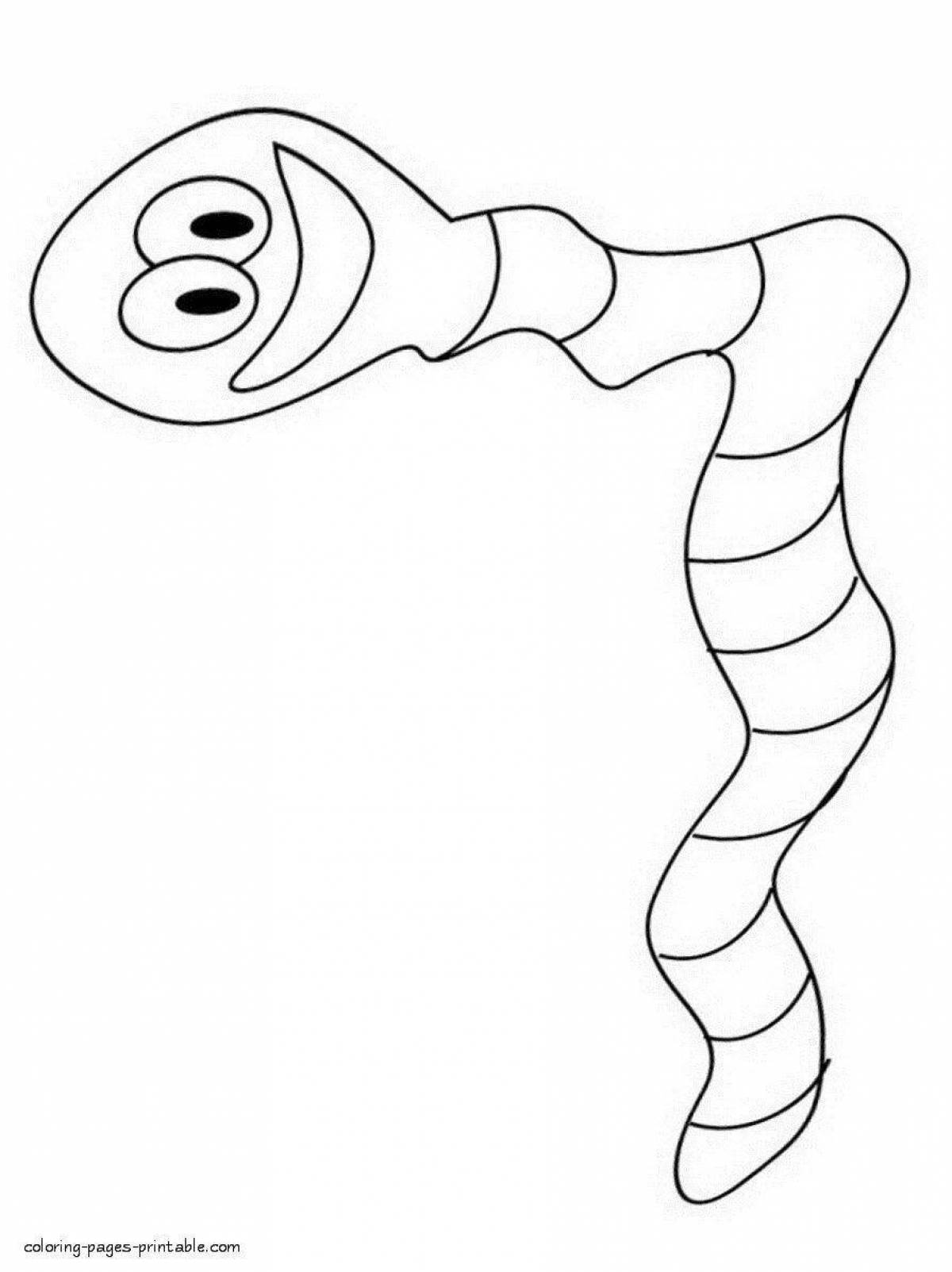 Magic worm coloring pages