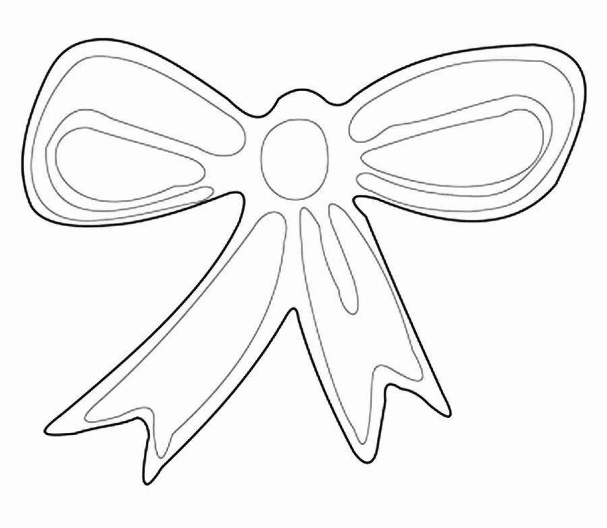 Coloring page ribbon with loop