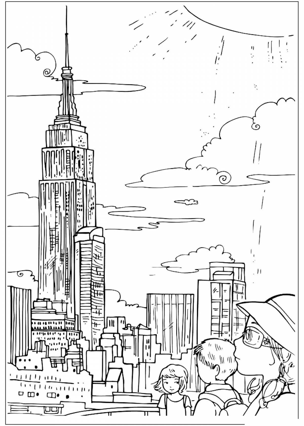 Great skyscraper coloring page