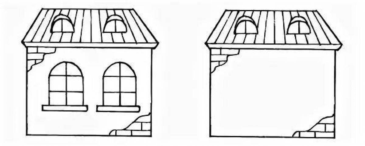 Крыша картинка для детей раскраска