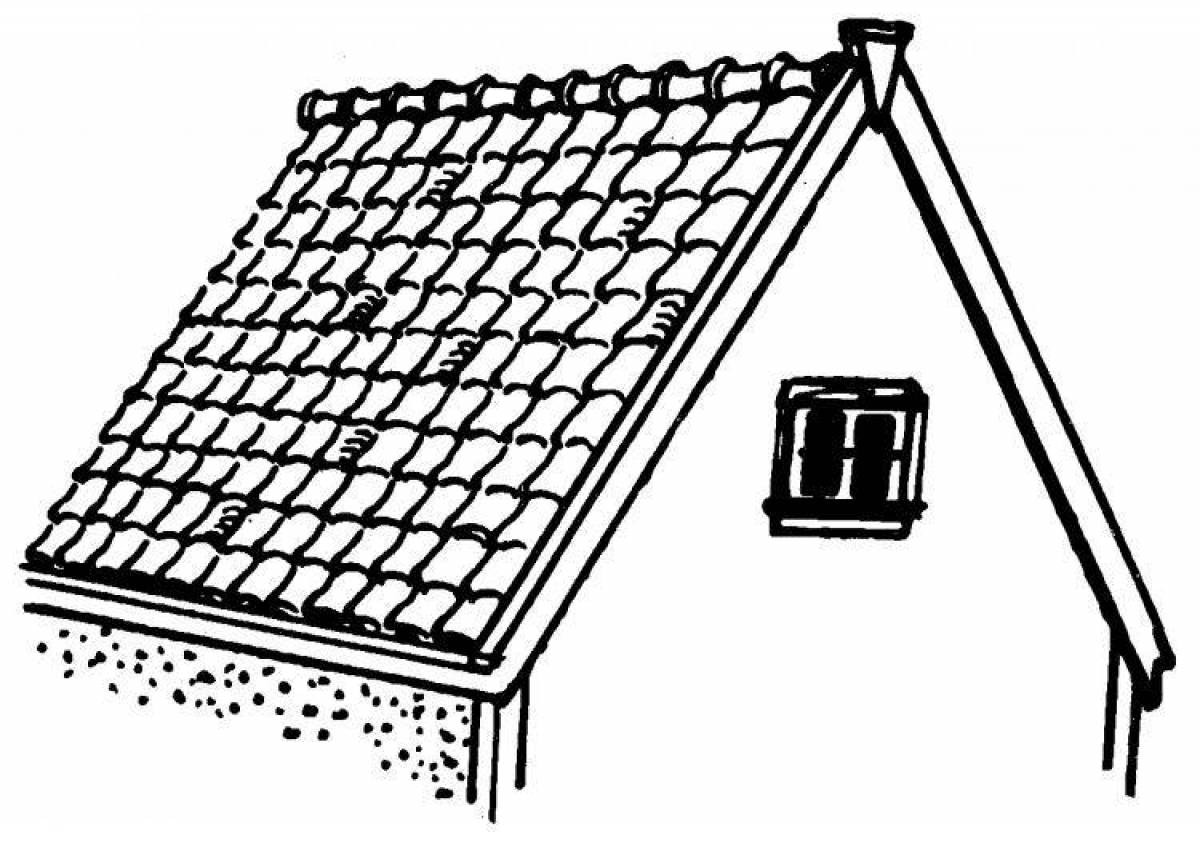 Крыша картинка для детей раскраска