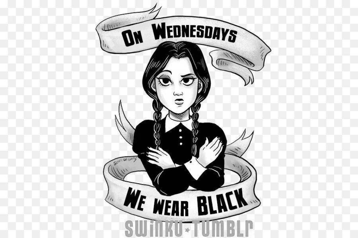 Уэнсдей картинка на торт. Стикеры Венсдей Аддамс. Wednesday Addams стикер. Wednesday Addams раскраска. Аддамс наклейка.