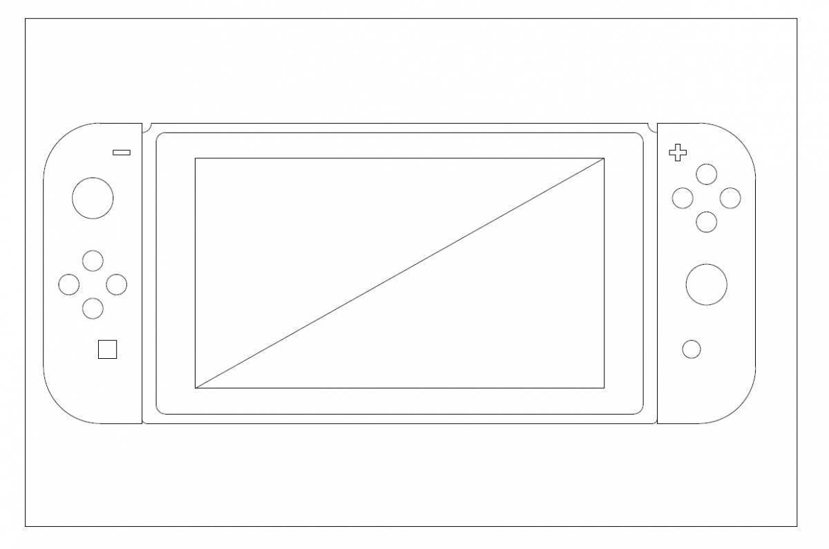 Нарисовать нинтендо свитч