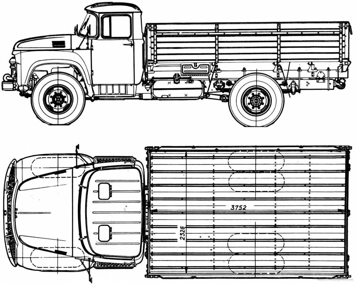 Нарисовать газ 53