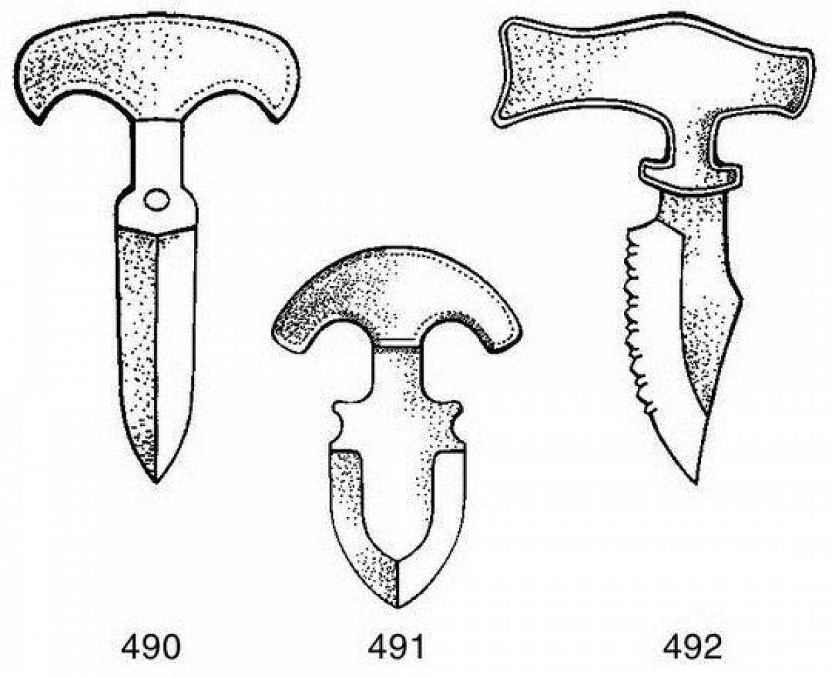 Нож тычки рисунок