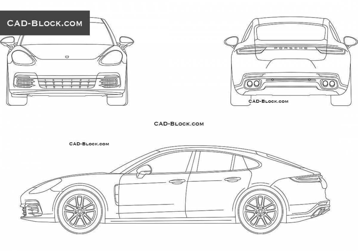 Порше панамера чертеж