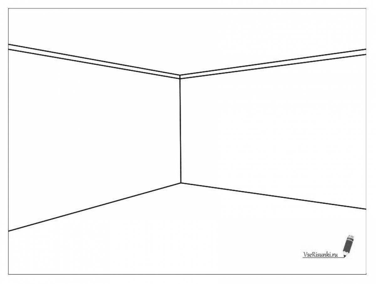 Как нарисовать угол комнаты