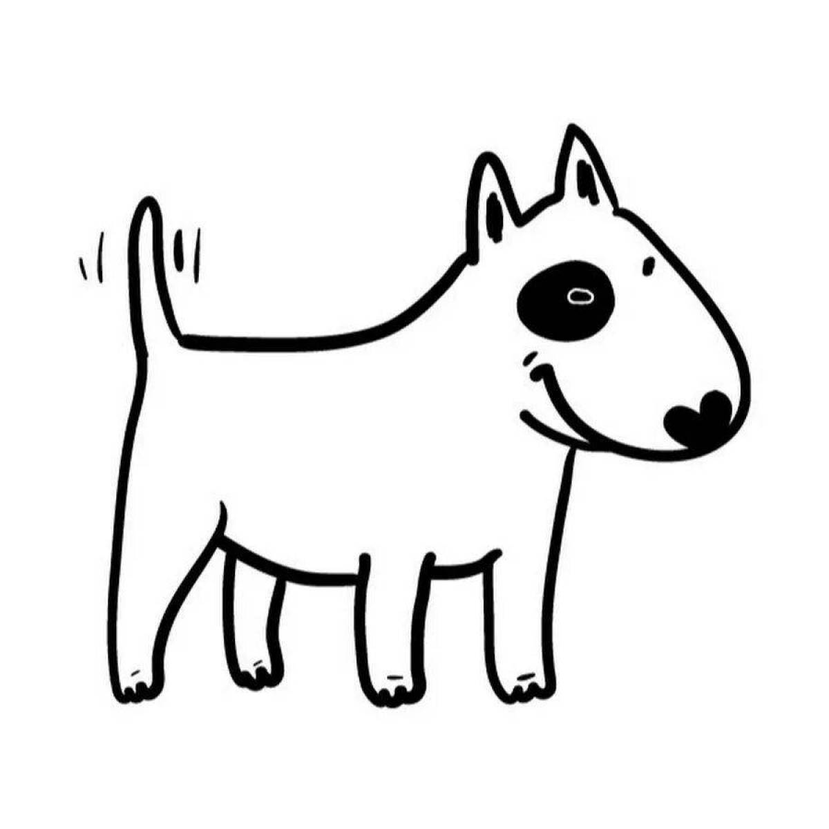 Bull Terrier coloring book